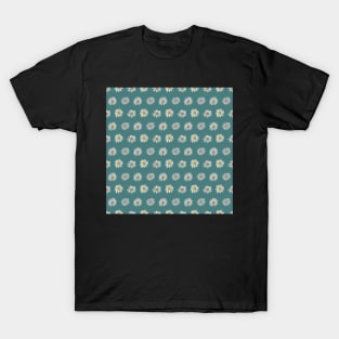 White asters on green T-Shirt